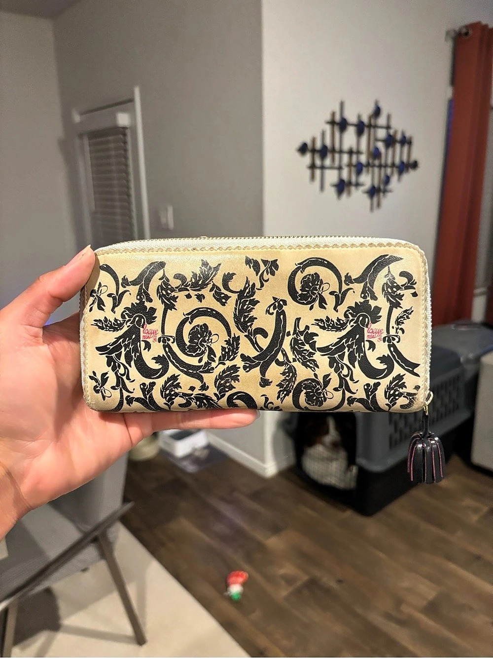 Loewe Baroque Monogram Zip Around Long Wallet | White/Beige | Small
